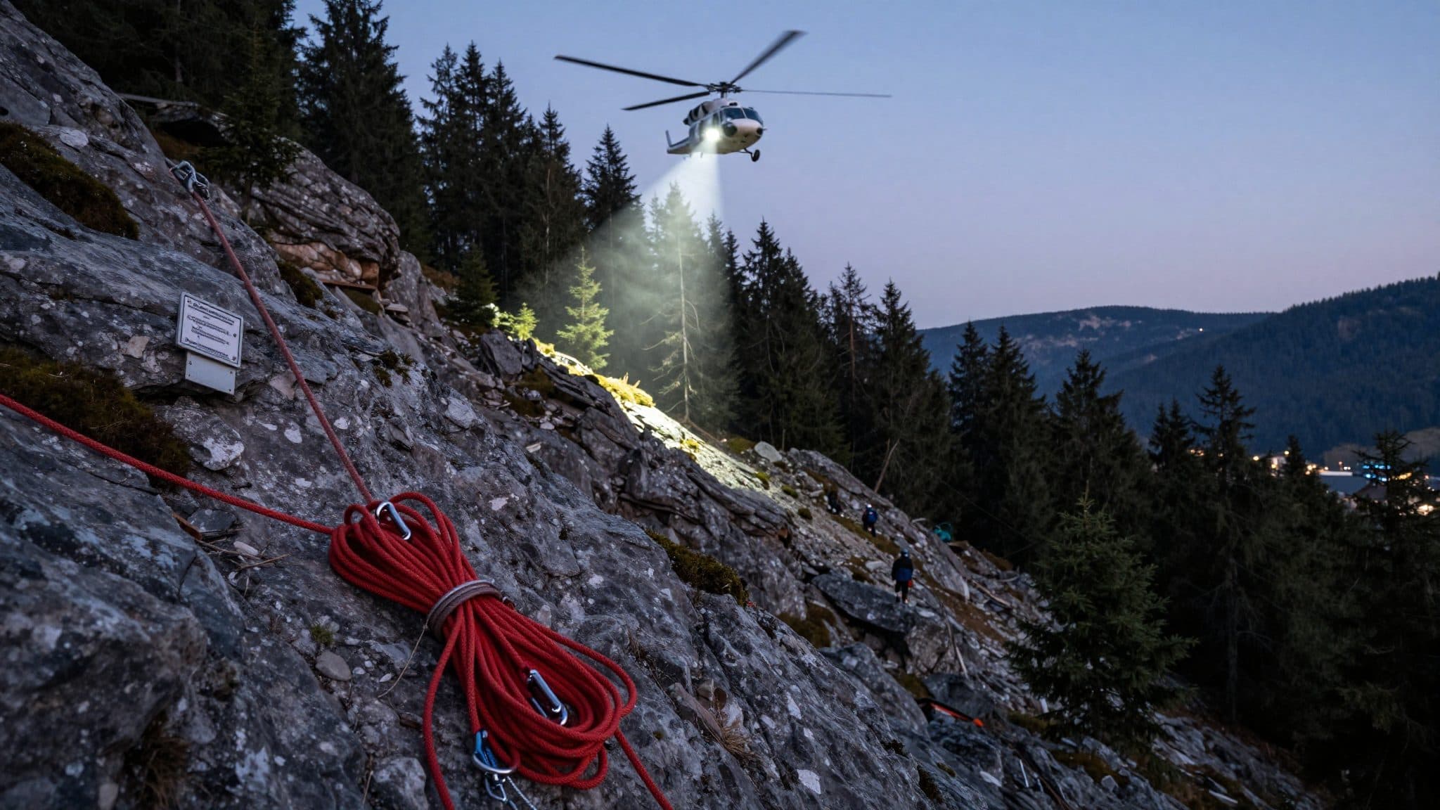 Escursionista precipita per circa 80 metri – complesso intervento di soccorso a Frankenfels