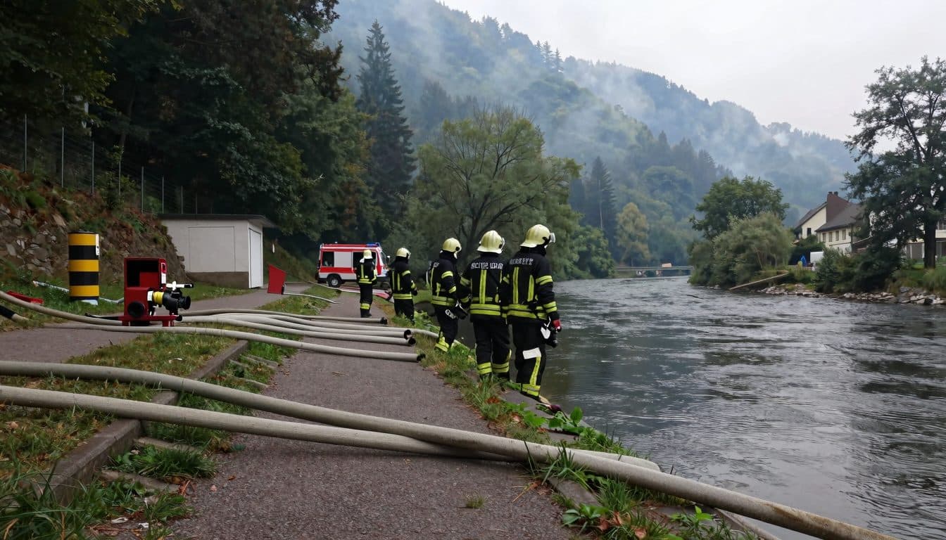 Incendio boschivo vicino a Schramberg: i vigili del fuoco mantengono operativa la fornitura di acqua dalla Schiltach