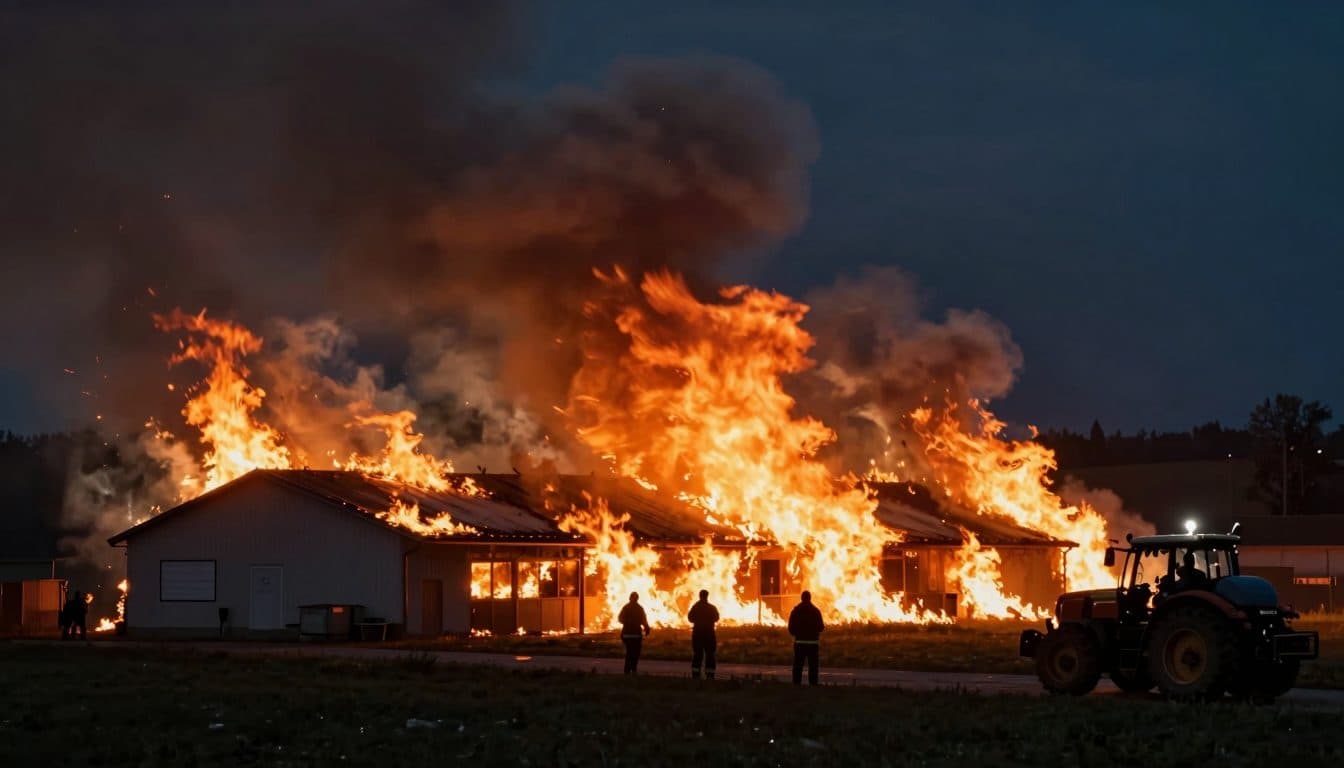 Incendio in un porcile a Ried vicino ad Augusta: oltre 1.600 animali muoiono tra le fiamme