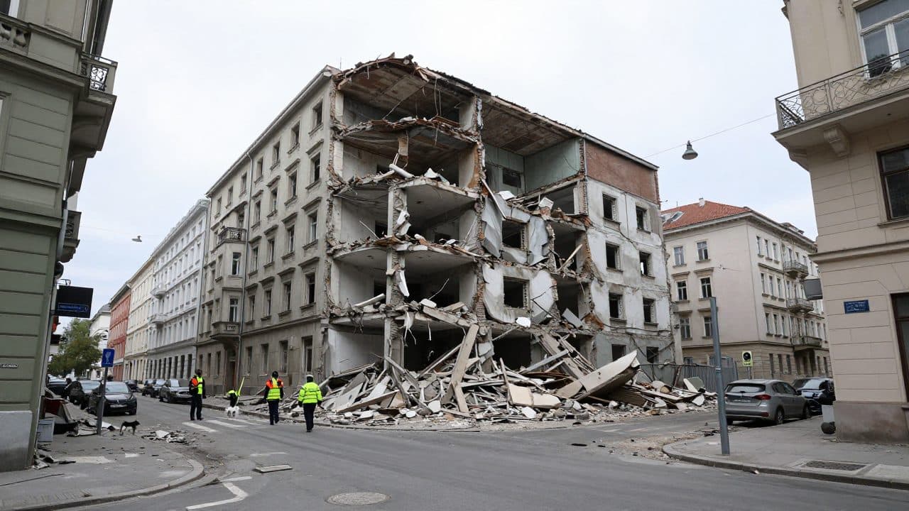 Vienna building collapse: 85-year-old woman found dead under rubble in city centre