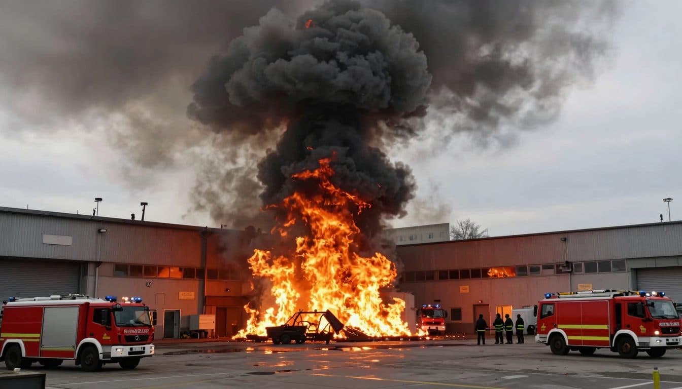 Incendio dichiarato in un impianto di selezione rifiuti a Steyr mobilita oltre un centinaio di vigili del fuoco