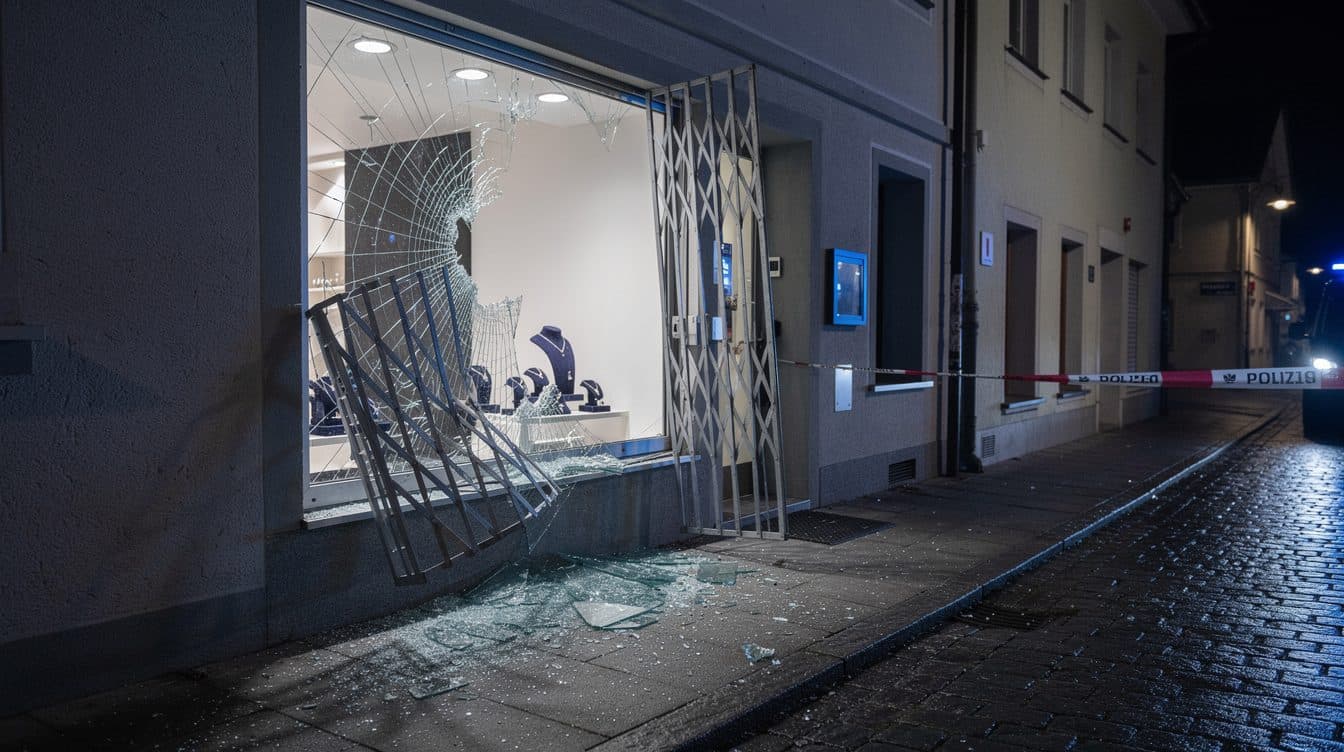 Tentativo di furto con scasso a Vorchdorf: sconosciuti sfondano con un minibus rubato la vetrina di un gioielliere