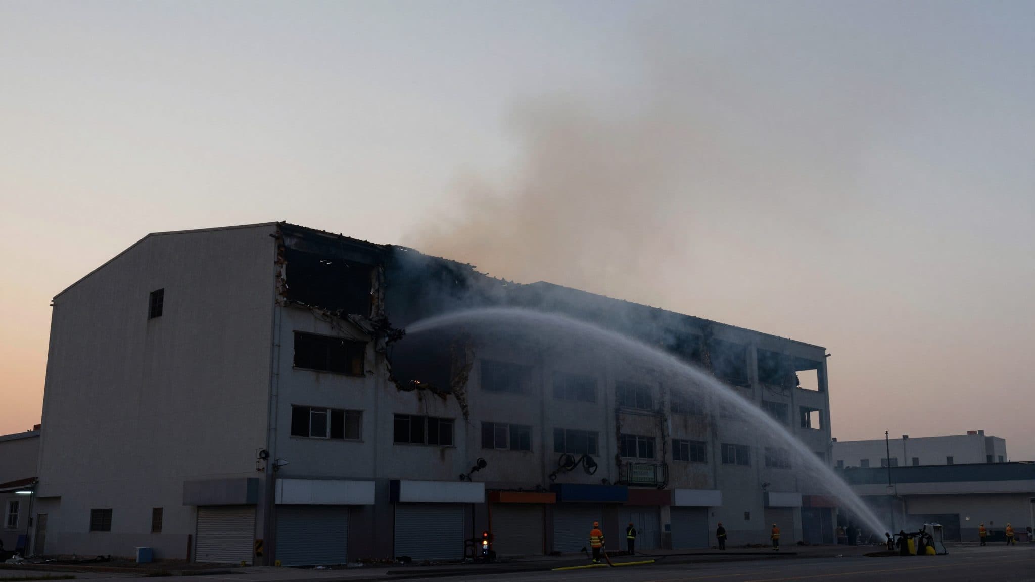 Incendio in un grattacielo a Zlín: crolla in parte un edificio industriale dell'epoca Bata