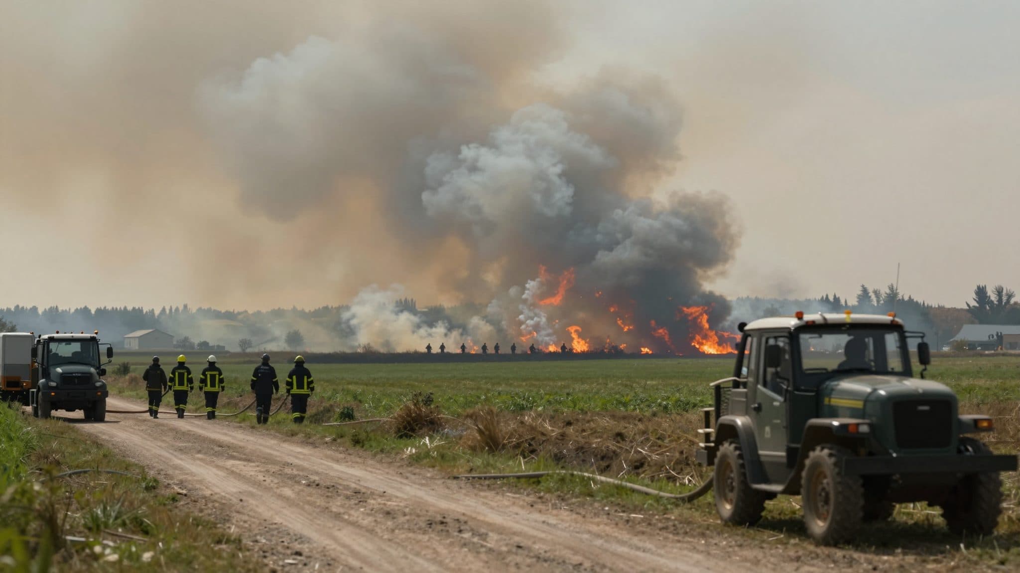 Grosso incendio a Mettmach: sedici vigili del fuoco impegnati, agricoltori in aiuto