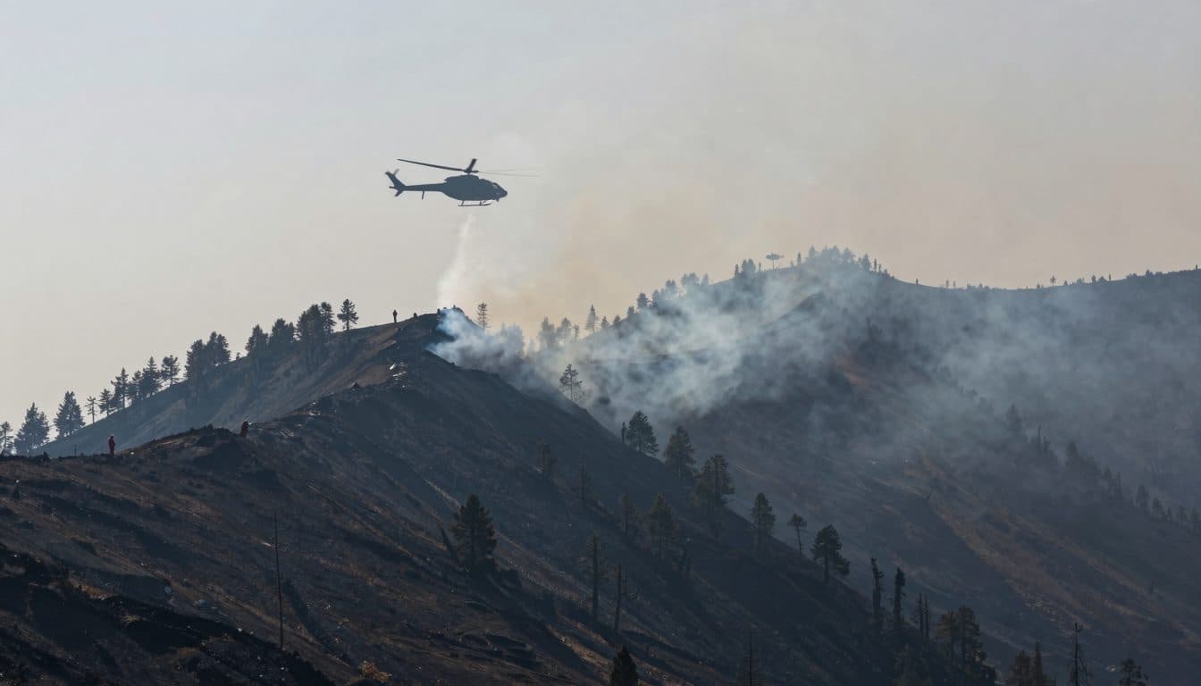 Incendio boschivo nel distretto di Pongau a Salisburgo si riaccende, elicotteri in azione