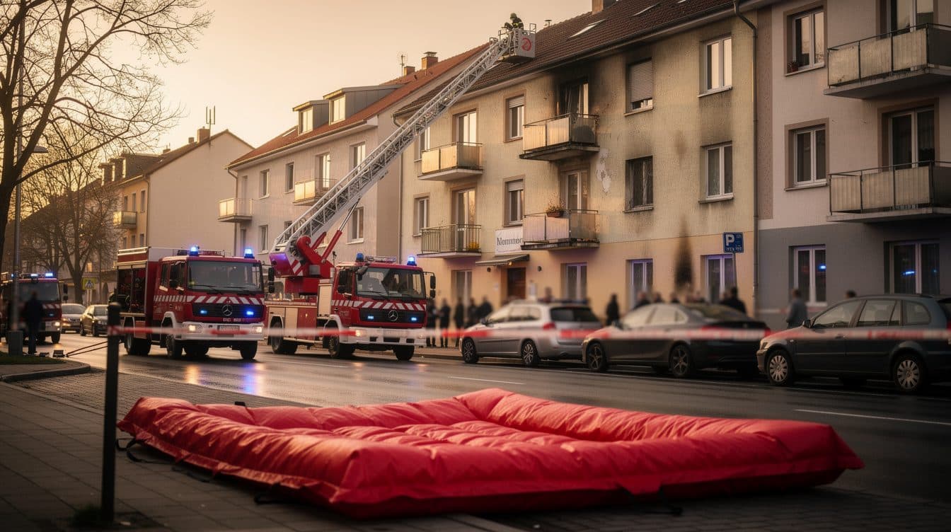 Bambino di quattro anni salvato dal tetto di un edificio residenziale a Dortmund
