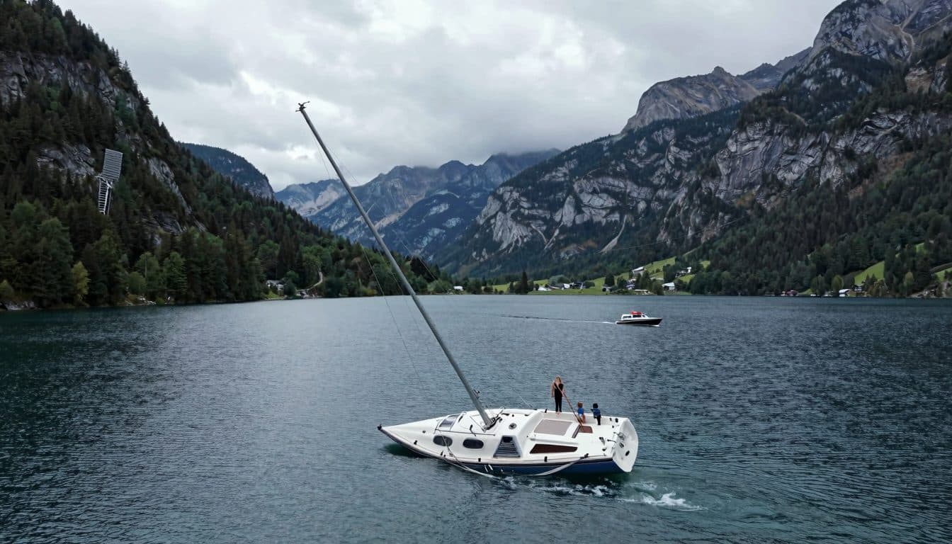Barca a vela si rovescia sull'Achensee in Tirolo: salvati donna tedesca e bambino