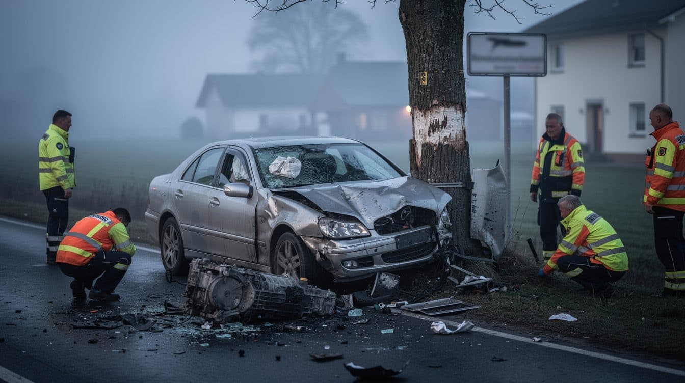 Grave incidente sulla B417 vicino a Hünstetten: tre feriti dopo un sorpasso