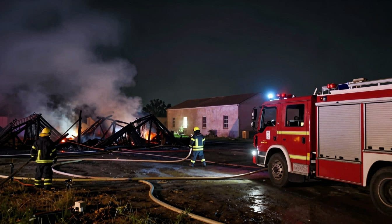 153 vigili del fuoco combattono l'incendio di un edificio commerciale nel Murtal