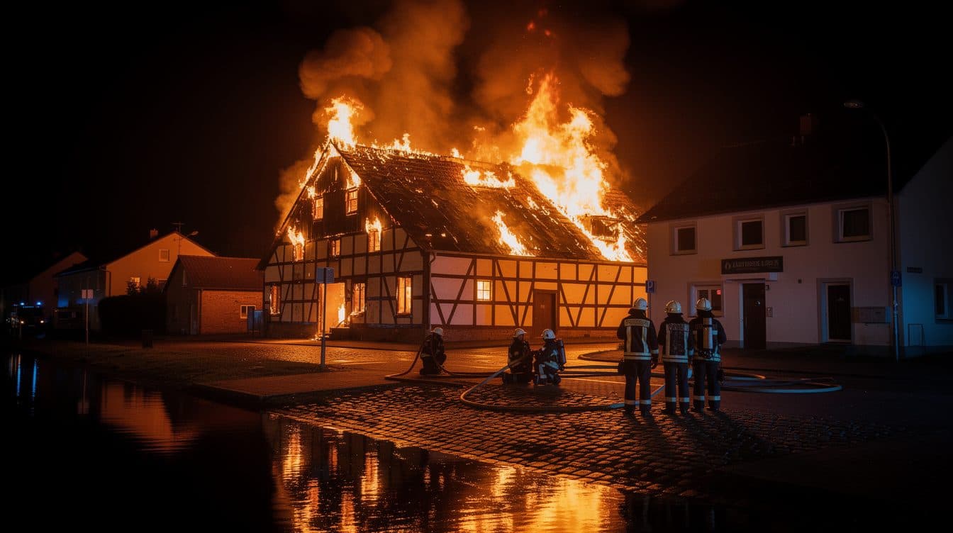 Doppio incendio al Kulturspeicher di Ueckermünde: un vigile del fuoco ferito e danni per milioni di euro