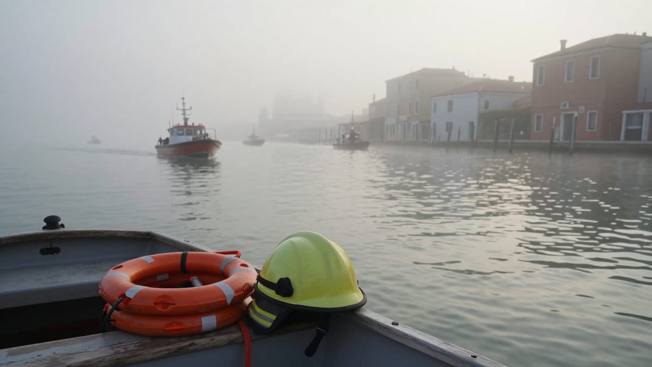 Donna dispersa dopo la collisione tra un'imbarcazione e un taxi acqueo nella laguna di Venezia