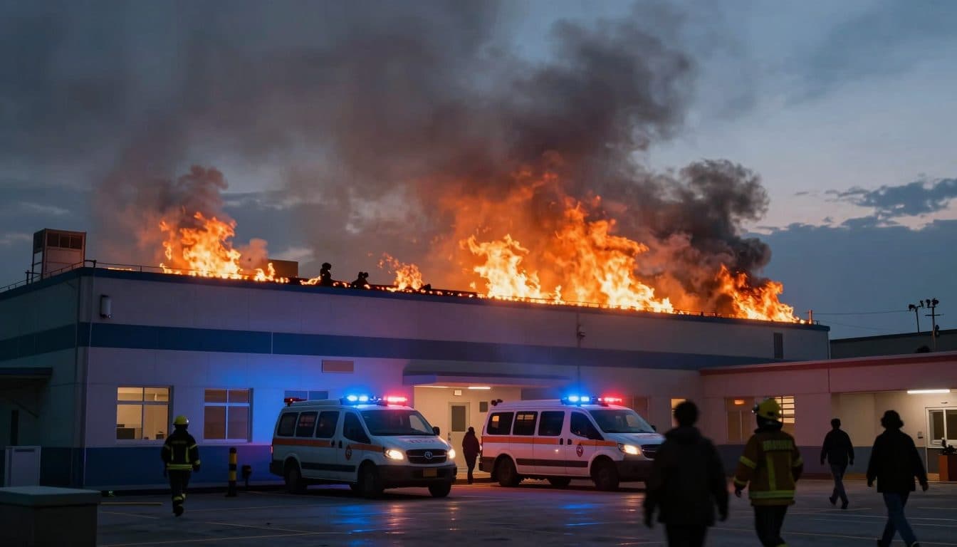 Due morti e almeno 34 feriti nell'incendio del tetto dell'ospedale di Ludwigslust