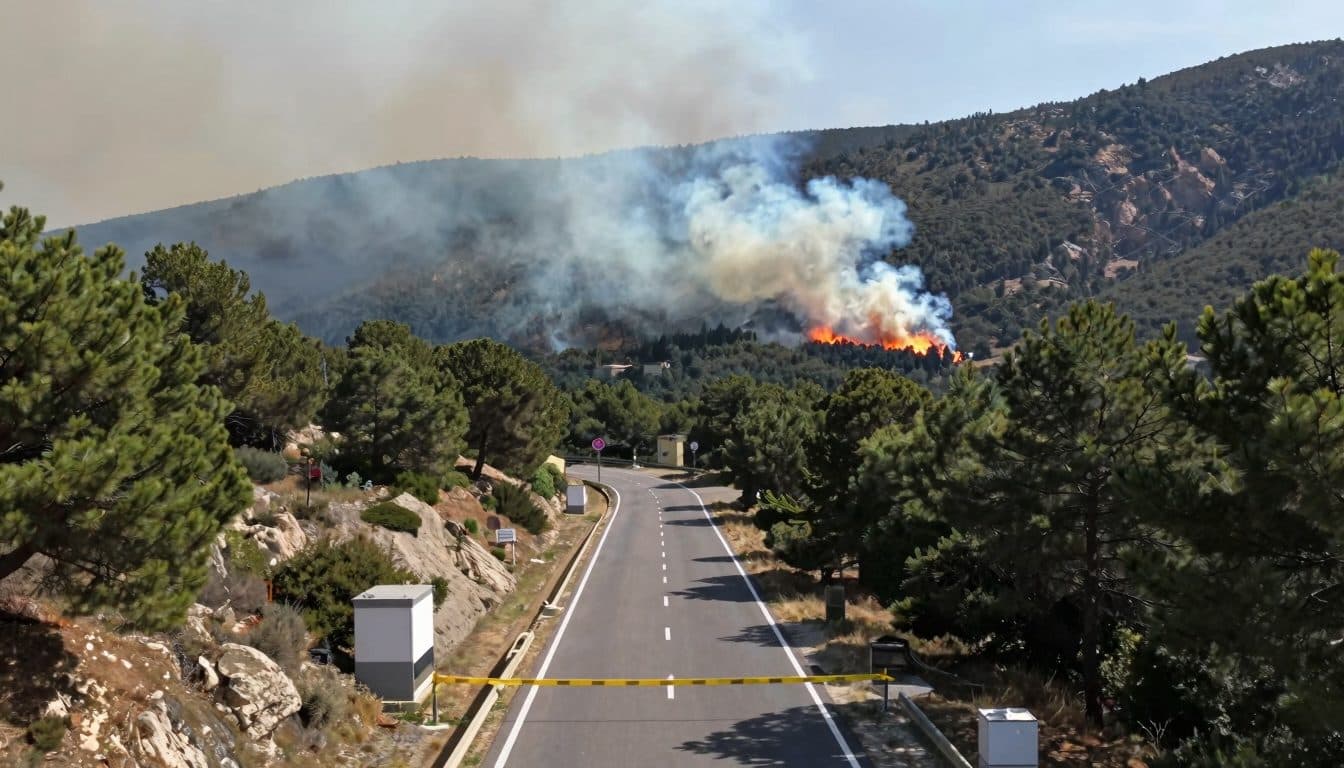 L'incendio boschivo nel sud della Francia costringe una tappa del Tour de France a svolgersi senza spettatori