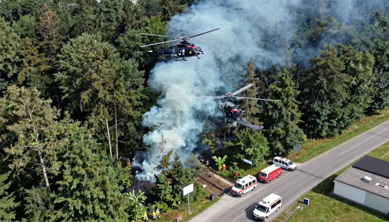 Grande incendio nel Föhrenwald: residuati bellici provocano lavori di spegnimento durati settimane
