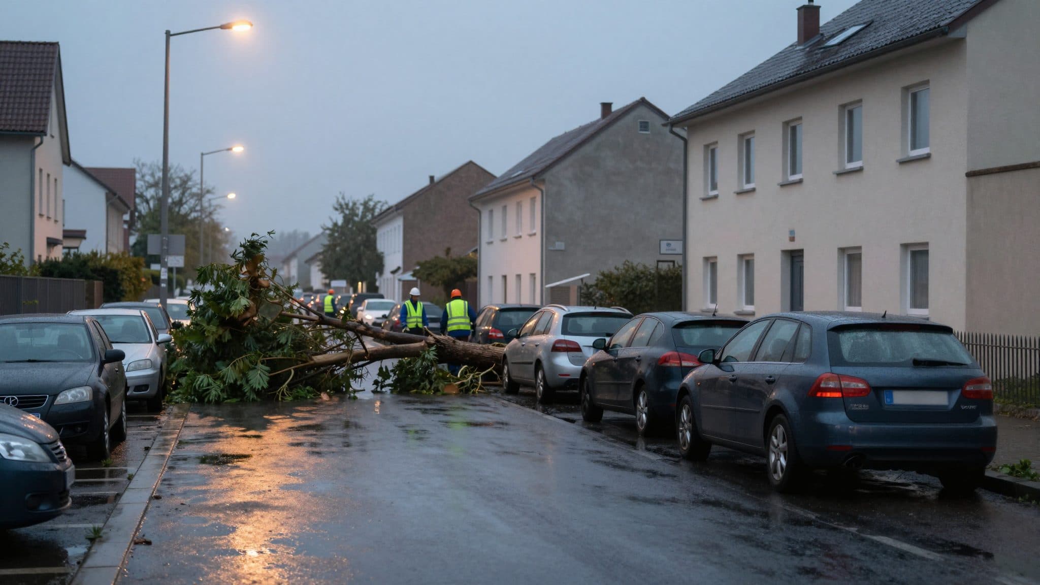 Tempesta in Assia: alberi caduti danneggiano auto