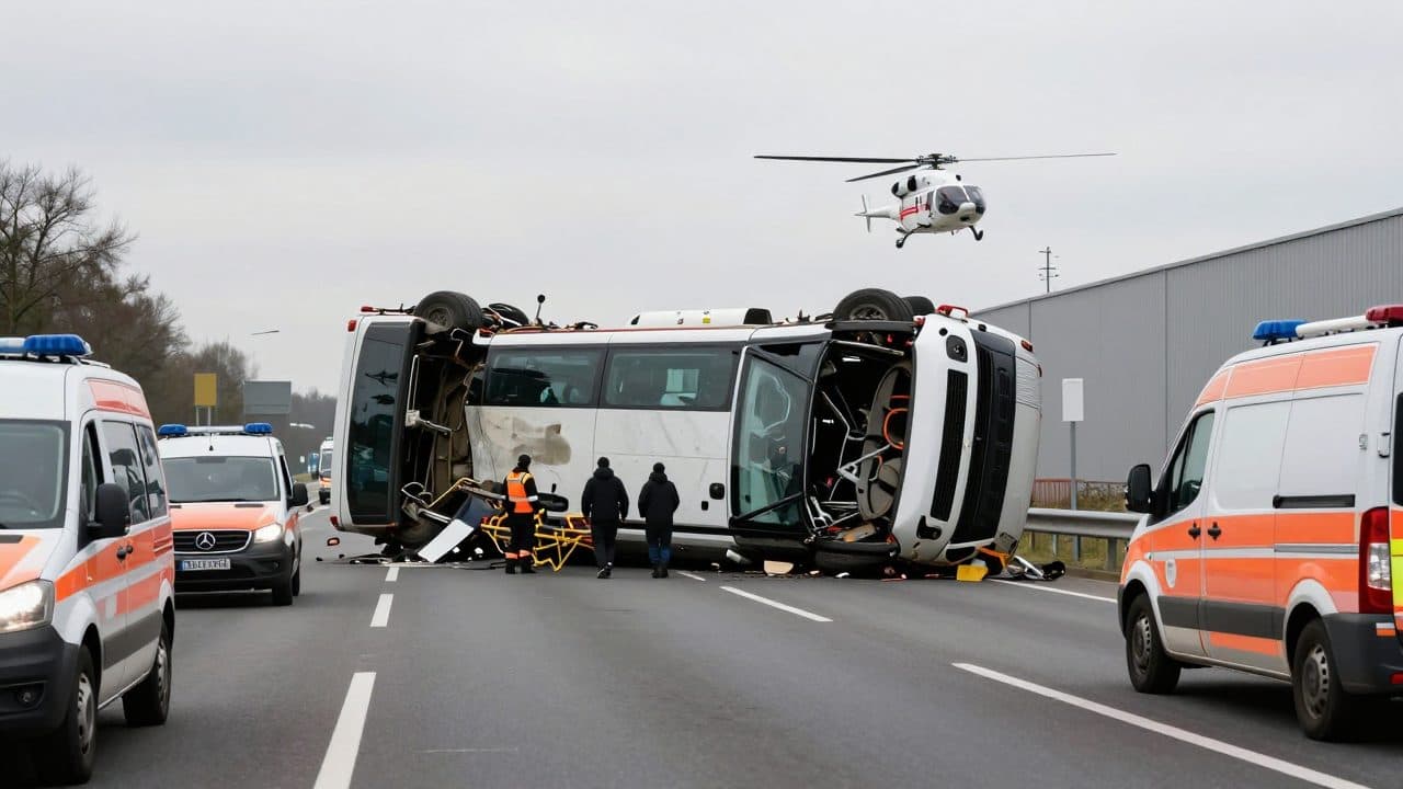 Pullman si ribalta sulla A96 vicino a Buchloe – almeno due morti