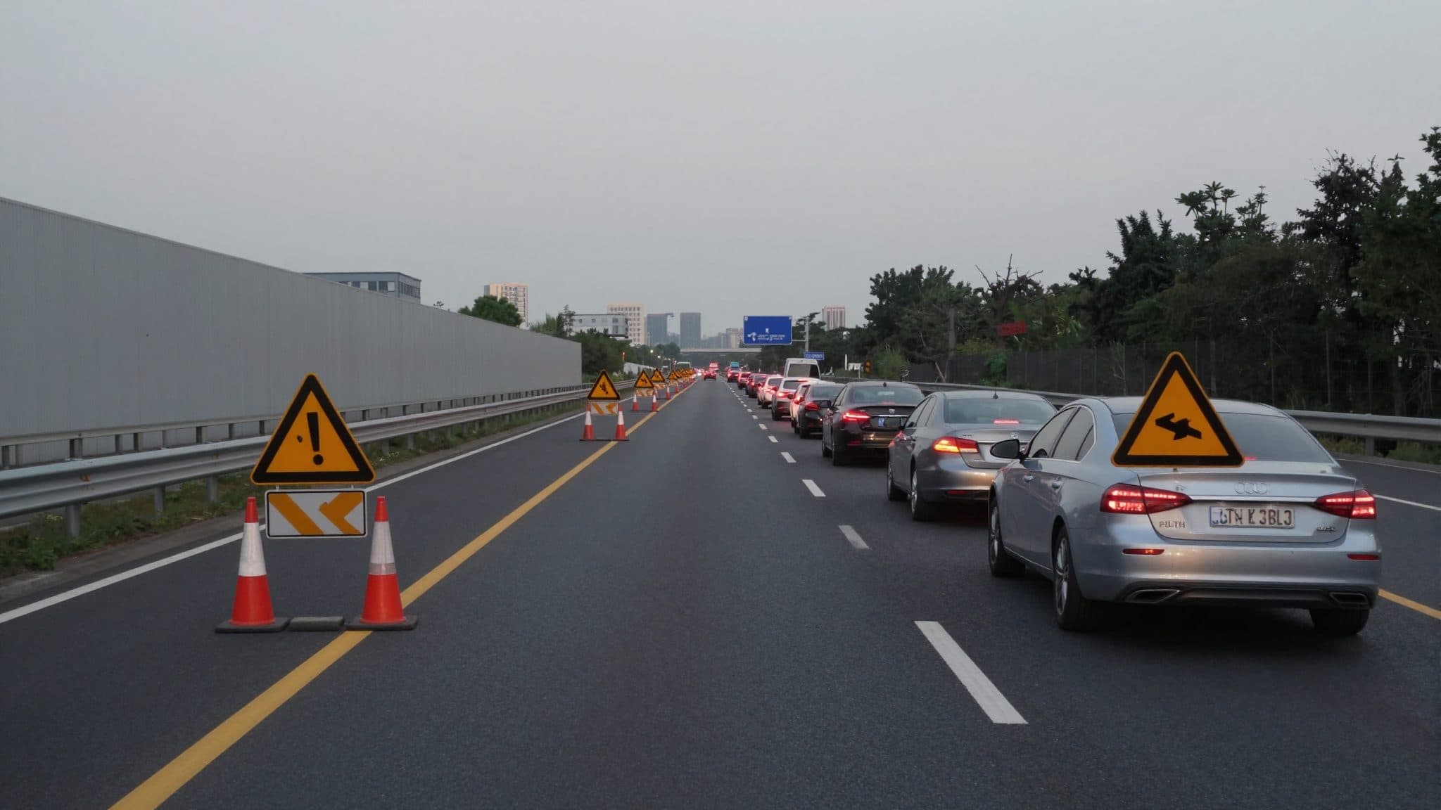 A1 vicino a Haag: chiusura di corsie per danni al manto stradale