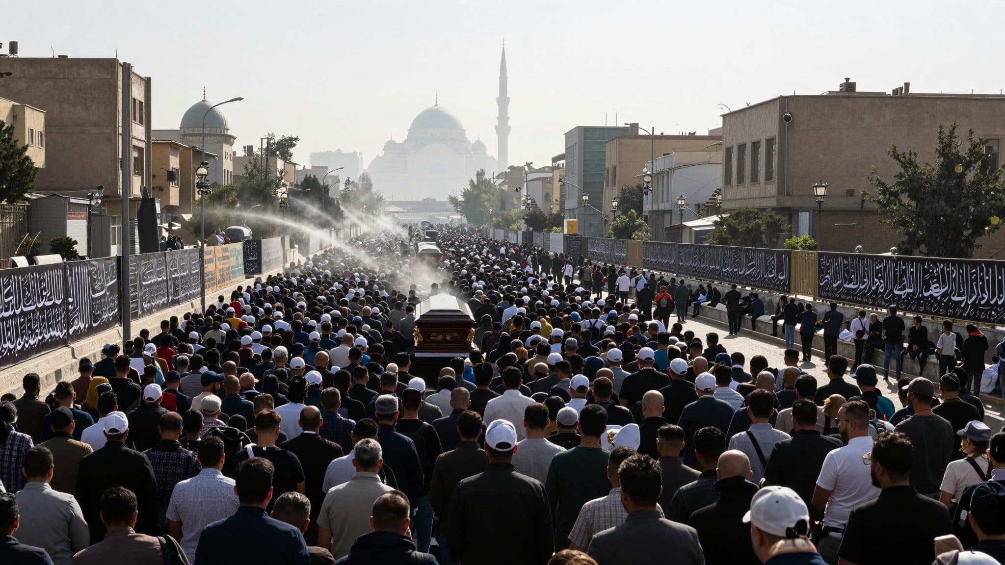 Milioni alla processione funebre a Teheran: il regime ins cena una dimostrazione di forza dopo la morte di Chamenei
