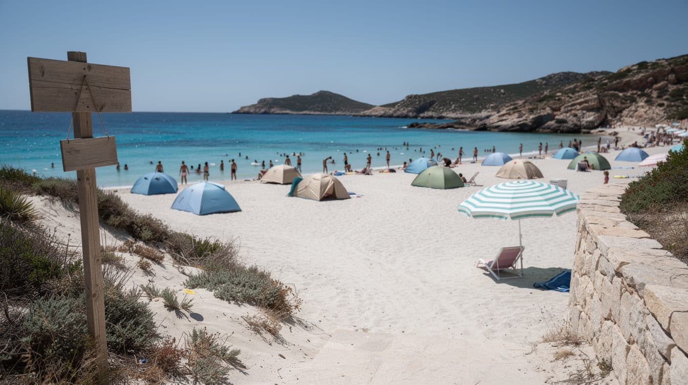 La Sardegna vieta gli ombrelloni ai visitatori tra i 10 e i 65 anni sulla spiaggia di Punta Molentis