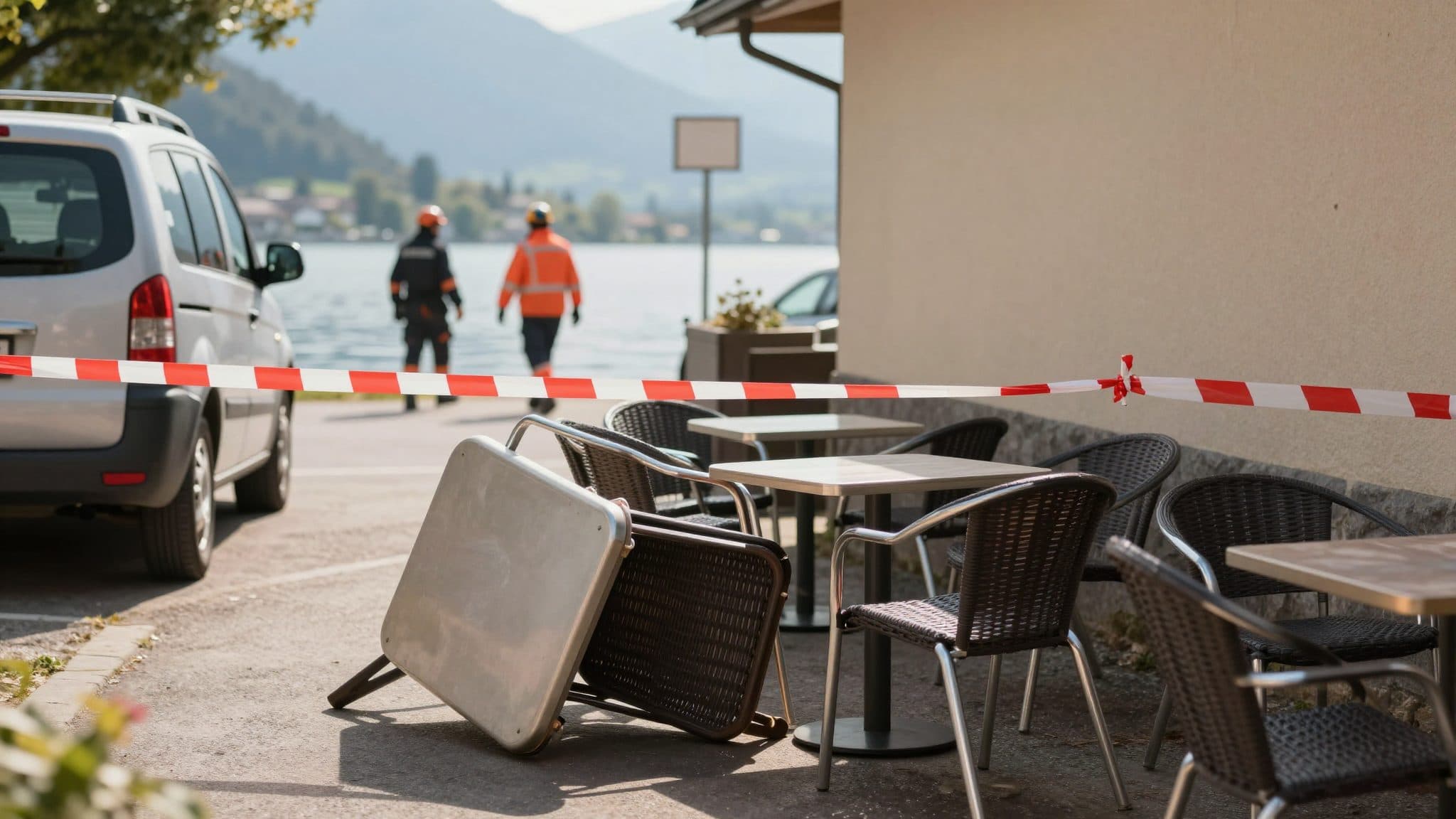 Auto si schianta nel giardino esterno di un caffè a Velden: undici persone ferite
