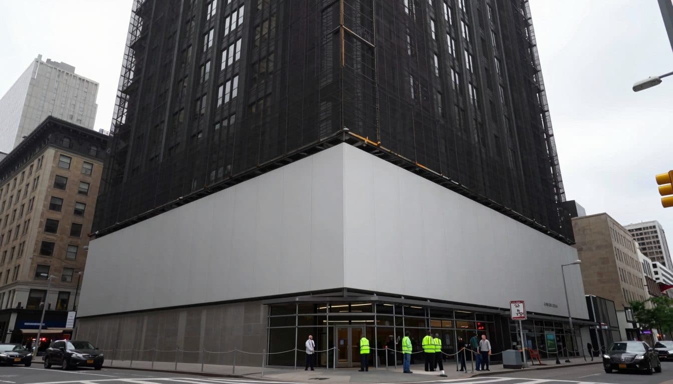 Grattacielo di Manhattan evacuato dopo che due colonne portanti si piegano durante i lavori di riconversione