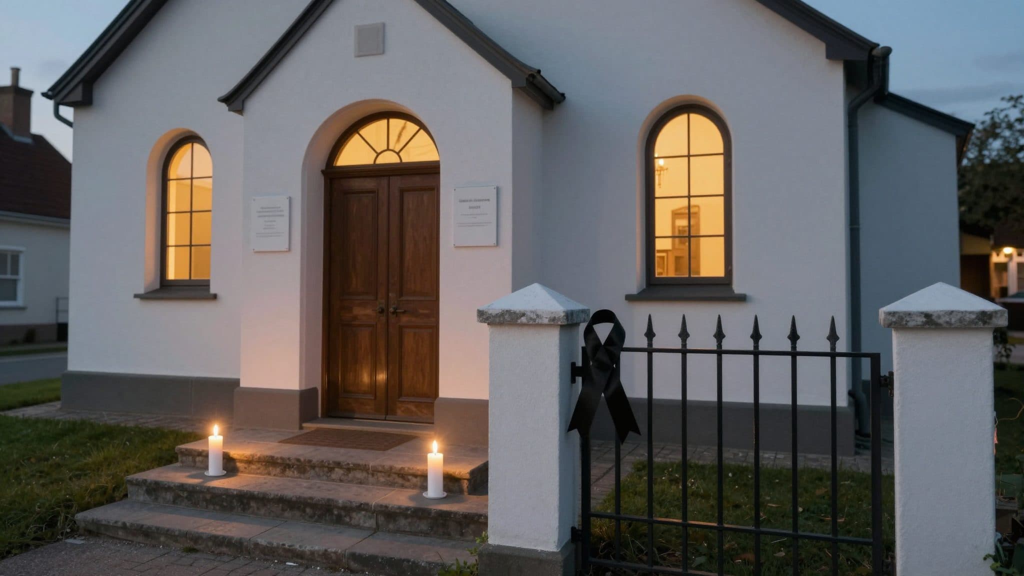 Funzione commemorativa a Neu Zittau dopo un atto di violenza con due morti