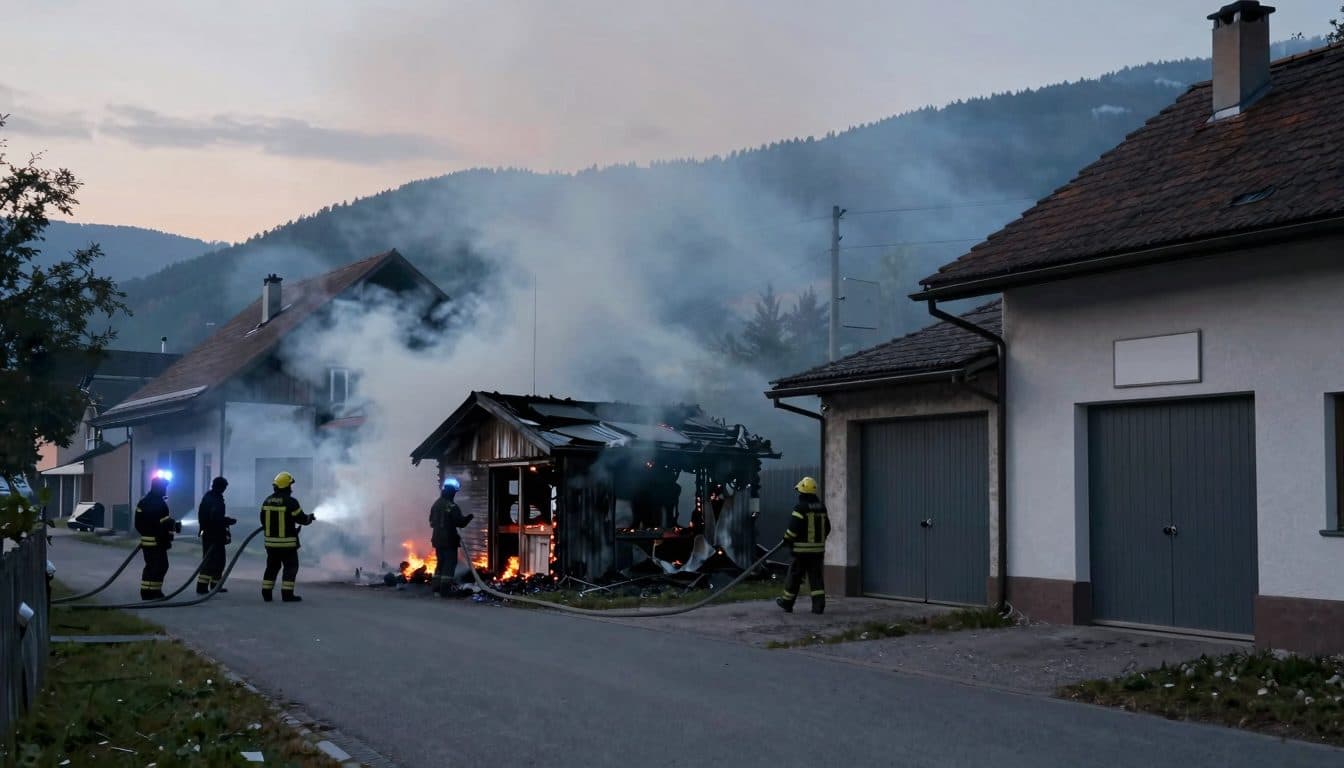 Incendio a Pfaffstätt: due residenti feriti, sette vigili del fuoco sul posto