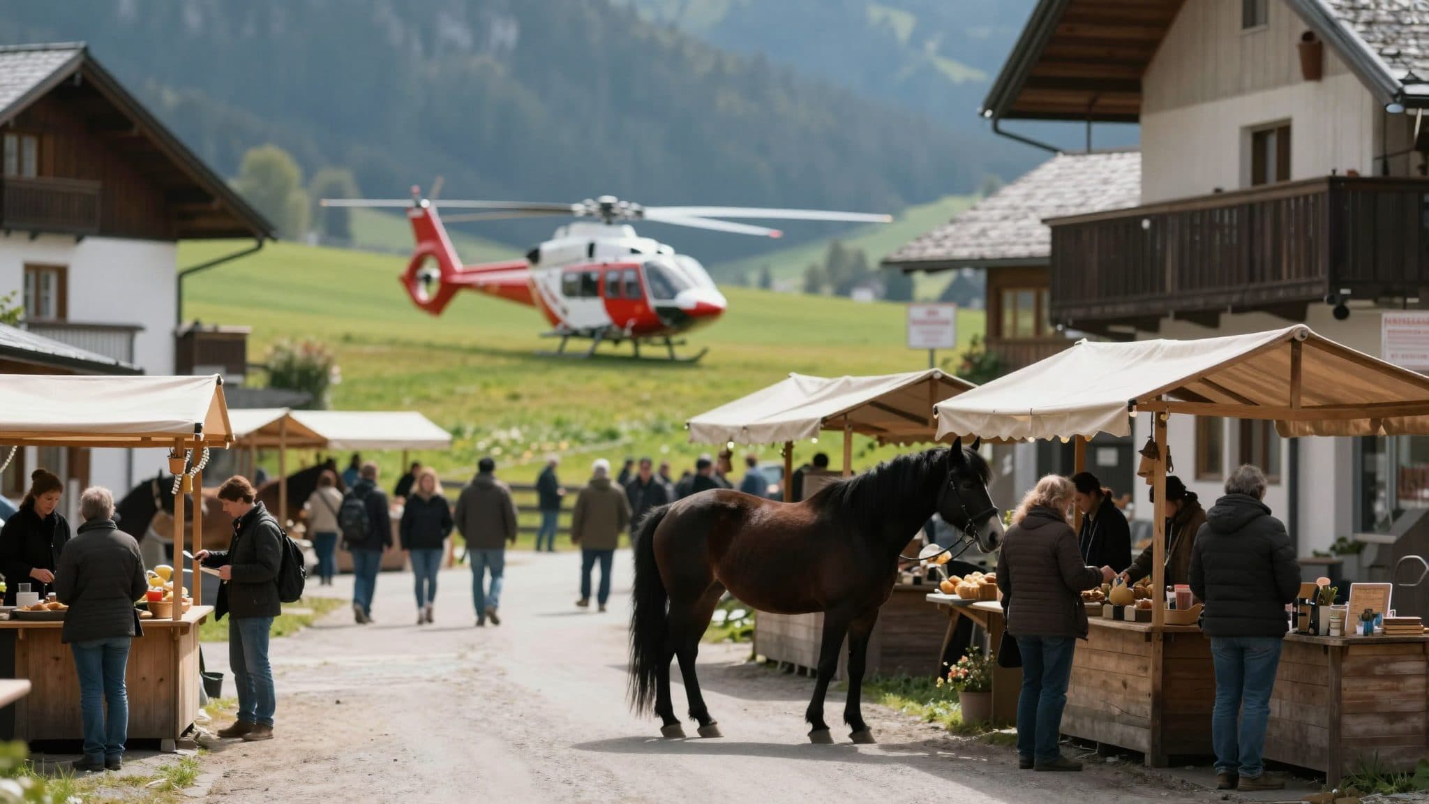 Noveenne cade da cavallo durante il mercato equestre di Schöder e viene trasportata in elicottero alla clinica di Klagenfurt