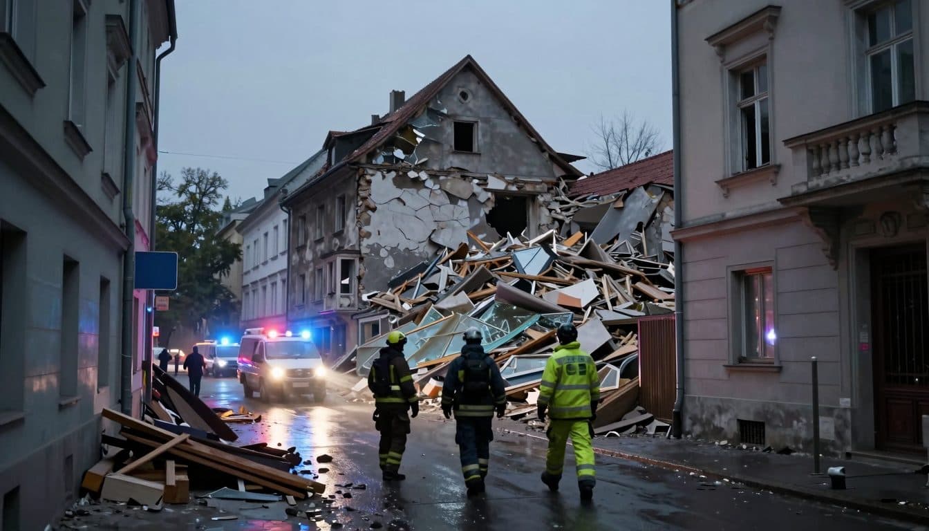 Esplosione di gas a Vienna distrugge una residenza – dieci feriti, causa ancora incerta