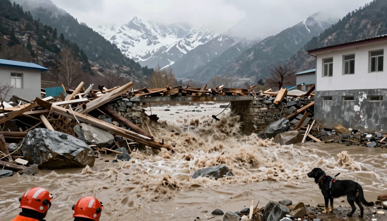 Ondata di piena improvvisa nell'Himalaya devasta i villaggi lungo il Bhotekoshi – ricerca dei dispersi in corso