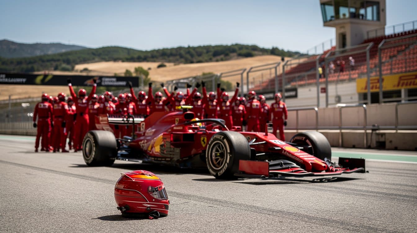 Hamilton festeggia a Barcellona la sua prima vittoria con la Ferrari e interrompe un digiuno di 686 giorni
