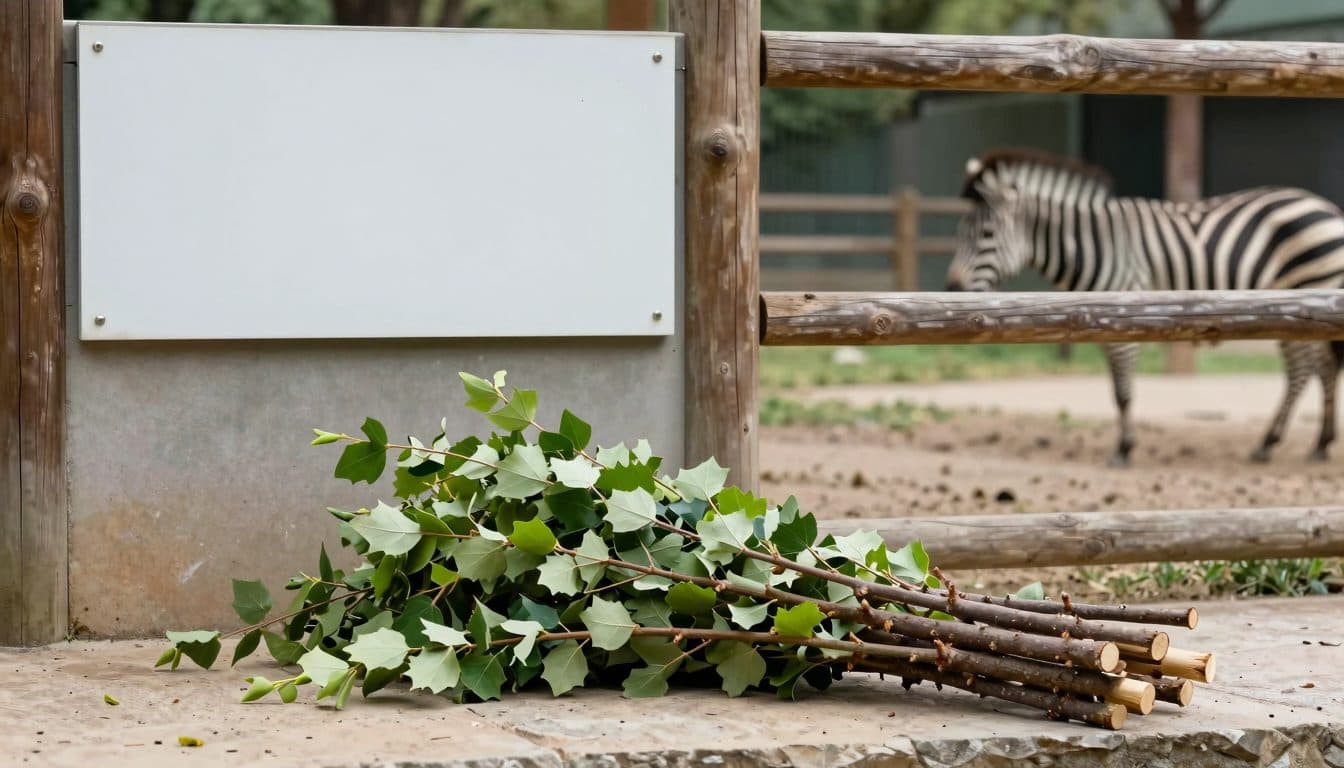 Tiergarten Schönbrunn: una giovane zebra della Lobau sgranocchia rami freschi