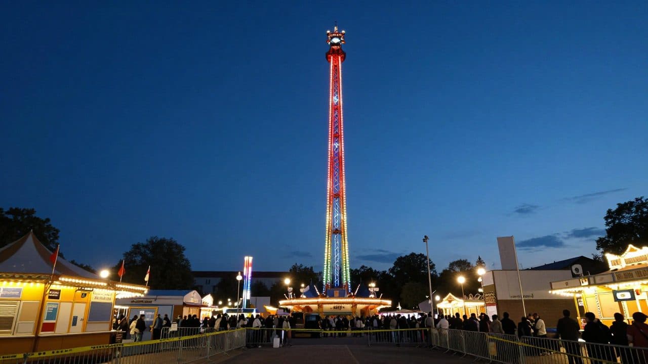 Incidente alla Wiesn alla torre Freefall: dipendente in pericolo di vita