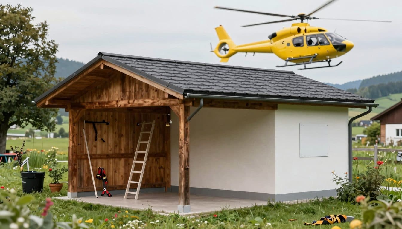 61enne precipita dal tetto di una carport a Weißkirchen e rimane gravemente ferito
