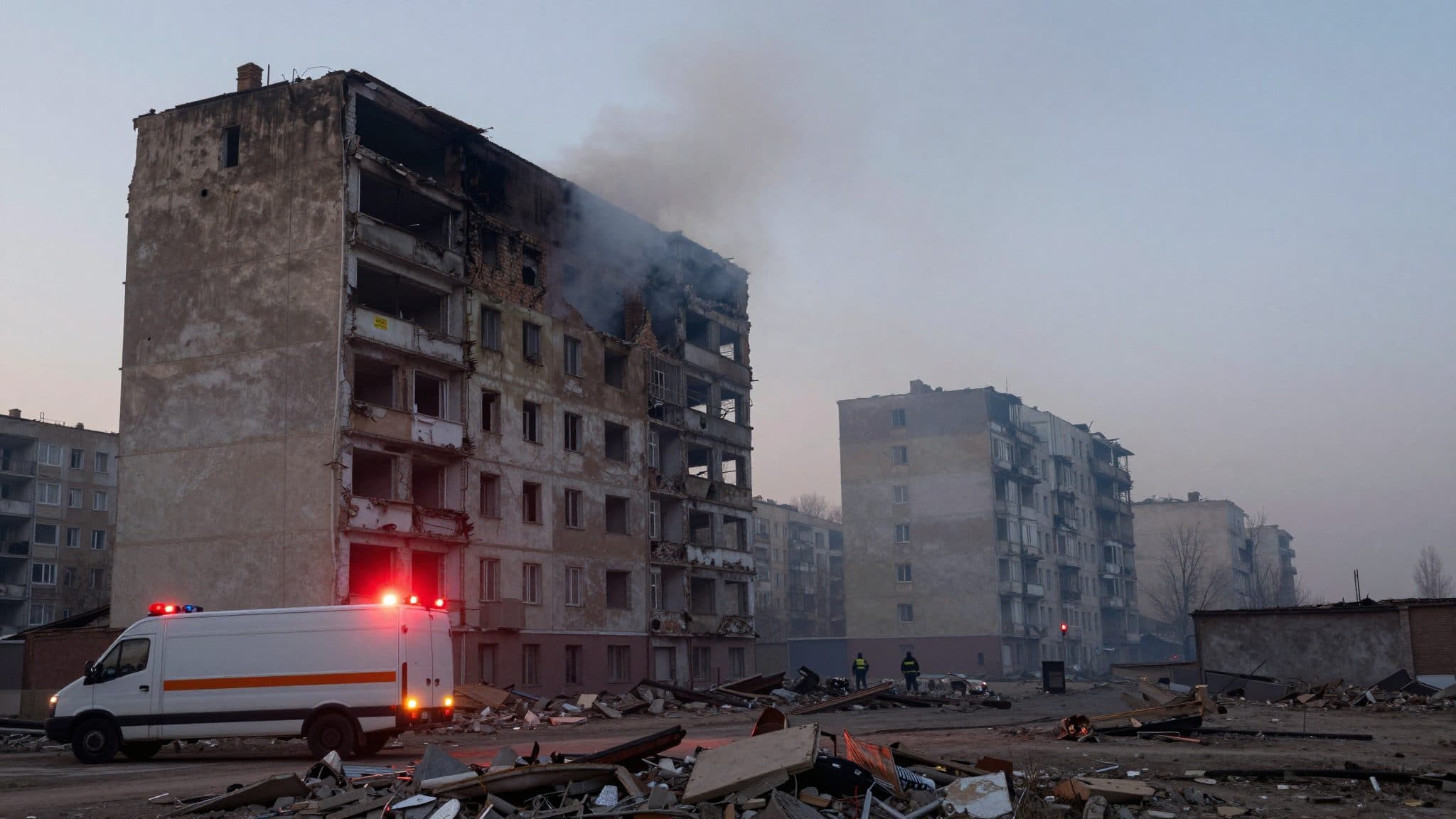 Tre morti negli attacchi aerei notturni su un sobborgo di Kiev